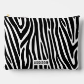 Pochette À Accessoires Modern Zebra Striped Personalised (Recto)