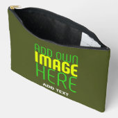 POCHETTE À ACCESSOIRES MODERNE ÉDITABLE ARMÉE VERT IMAGE MODÈLE TEXTE (Ouvrir)