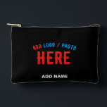 POCHETTE À ACCESSOIRES MODERNE ET MODERNE PERSONNALISABLE NOIR VÉRIFIÉ<br><div class="desc">VOUS POUVEZ CHANGER,  REDIMENSIONNER OU AJOUTER LOGO,  PHOTO,  TEXTE ET COULEURS COMME VOUS LE SOUHAITEZ.MERCI.</div>