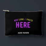 POCHETTE À ACCESSOIRES MODERNE ET MODERNE PERSONNALISABLE NOIR VÉRIFIÉ<br><div class="desc">VOUS POUVEZ CHANGER,  REDIMENSIONNER OU AJOUTER LOGO,  PHOTO,  TEXTE ET COULEURS COMME VOUS LE SOUHAITEZ.MERCI.</div>