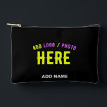 POCHETTE À ACCESSOIRES MODERNE ET MODERNE PERSONNALISABLE NOIR VÉRIFIÉ<br><div class="desc">VOUS POUVEZ CHANGER,  REDIMENSIONNER OU AJOUTER LOGO,  PHOTO,  TEXTE ET COULEURS COMME VOUS LE SOUHAITEZ.MERCI.</div>