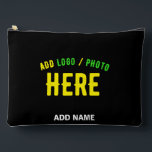 POCHETTE À ACCESSOIRES MODERNE ET MODERNE PERSONNALISABLE NOIR VÉRIFIÉ<br><div class="desc">VOUS POUVEZ CHANGER,  REDIMENSIONNER OU AJOUTER LOGO,  PHOTO,  TEXTE ET COULEURS COMME VOUS LE SOUHAITEZ.MERCI.</div>