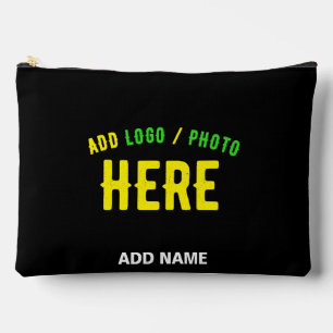 POCHETTE À ACCESSOIRES MODERNE ET MODERNE PERSONNALISABLE NOIR VÉRIFIÉ