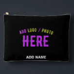 POCHETTE À ACCESSOIRES MODERNE ET MODERNE PERSONNALISABLE NOIR VÉRIFIÉ<br><div class="desc">VOUS POUVEZ CHANGER,  REDIMENSIONNER OU AJOUTER LOGO,  PHOTO,  TEXTE ET COULEURS COMME VOUS LE SOUHAITEZ.MERCI.</div>