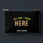 POCHETTE À ACCESSOIRES MODERNE ET MODERNE PERSONNALISABLE NOIR VÉRIFIÉ<br><div class="desc">VOUS POUVEZ CHANGER,  REDIMENSIONNER OU AJOUTER LOGO,  PHOTO,  TEXTE ET COULEURS COMME VOUS LE SOUHAITEZ.MERCI.</div>