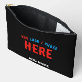 POCHETTE À ACCESSOIRES MODERNE ET MODERNE PERSONNALISABLE NOIR VÉRIFIÉ (Ouvrir)