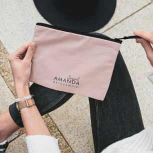 Pochette À Accessoires Moderne minimaliste Neutral Maid of Honor