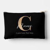 Pochette À Accessoires Moderne Monogramme Initial C & Nom Personnalisé (Verso)