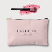 Pochette À Accessoires Moderne Pink Classy Chic Bridesmaid Nom