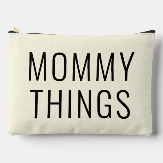 Pochette À Accessoires Mommy Things Essentials Black Script Neutral (Recto)