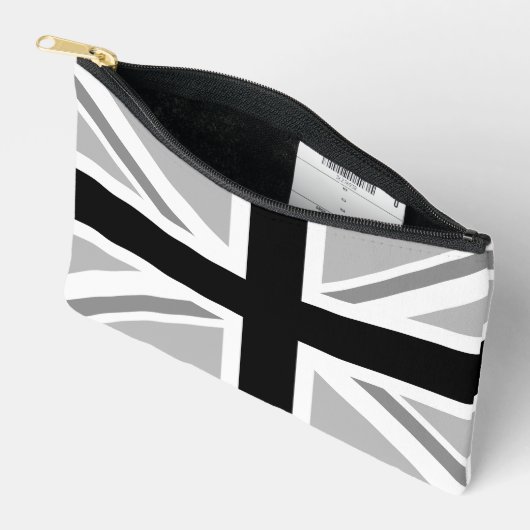 Pochette À Accessoires Monochrome Union Jack/Drapeau (Ouvrir)