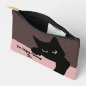 Pochette À Accessoires Monogram Chat Noir à l'affût Tendance (Ouvrir)