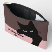 Pochette À Accessoires Monogram Chat Noir à l'affût Tendance (Ouvrir)