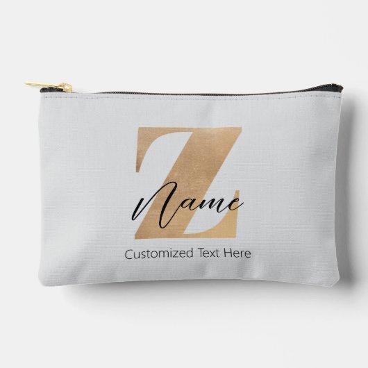 Pochette À Accessoires Monogram with Initial Z & Custom Name Personalized (Recto)