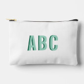 Pochette À Accessoires Monogramme 3 Lettres Gras Bleu Clair (Recto)