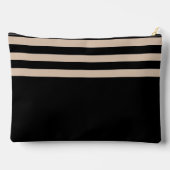 Pochette À Accessoires Monogramme à rayures simple moderne (Verso)