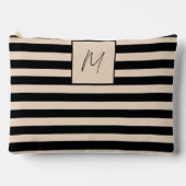 Pochette À Accessoires Monogramme à rayures simple moderne (Recto)