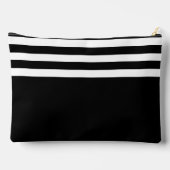 Pochette À Accessoires Monogramme à rayures simples modernes (Verso)
