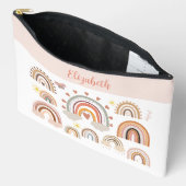 Pochette À Accessoires Monogramme arc-en-ciel Boho (Ouvrir)