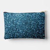 Pochette À Accessoires Monogramme bleu clair faux parties scintillant (Verso)