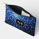 Pochette À Accessoires Monogramme bleu foncé brille de parties scintillan (Ouvrir)