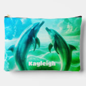 Pochette À Accessoires Monogramme Blue Green Dolphins Océan | (Recto)