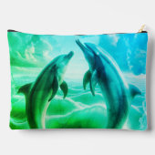 Pochette À Accessoires Monogramme Blue Green Dolphins Océan | (Verso)