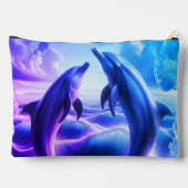 Pochette À Accessoires Monogramme Blue violet Dolphins Océan | (Verso)