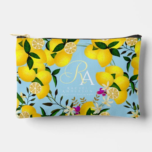Pochette À Accessoires Monogramme citron bleu (Recto)