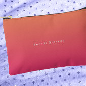 Pochette À Accessoires Monogramme classique moderne rose et orange