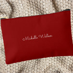 Pochette À Accessoires Monogramme classique moderne simple rouge et blanc<br><div class="desc">Pochette d'accessoires pour monogramme simple et rouge et blanc</div>