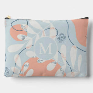 Pochette À Accessoires Monogramme d'art botanique Abstrait moderne