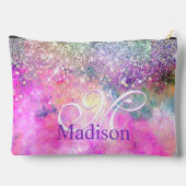 Pochette À Accessoires Monogramme de fausse parties scintillant argent ir (Verso)