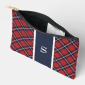 Pochette À Accessoires Monogramme de la marine Tartan rouge (Ouvrir)