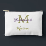 Pochette À Accessoires Monogramme de la tribu de la mariée simple en or<br><div class="desc">beau design</div>