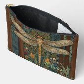 Pochette À Accessoires monogramme de libellules de boho d'art nouveau vin (Ouvrir)