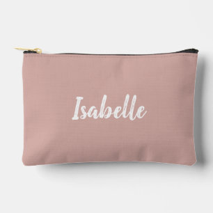 Pochette À Accessoires monogramme de script rose pâle
