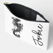 Pochette À Accessoires Monogramme de sirène personnalisée (Ouvrir)