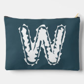 Pochette À Accessoires Monogramme déplaisant blanc sur bleu (Verso)