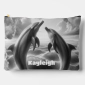 Pochette À Accessoires Monogramme Dolphins noir et blanc Océan | (Recto)