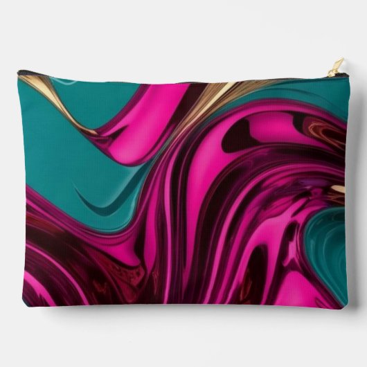 Pochette À Accessoires Monogramme Eau Liquide Chaude Rose, Or & Vert (Verso)