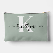 Pochette À Accessoires Monogramme écriture vert sauge (Verso)