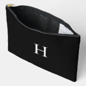 Pochette À Accessoires Monogramme Élégant Classique Noir (Ouvrir)