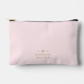 Pochette À Accessoires Monogramme Elegant Minimal Blush rose et or (Recto)