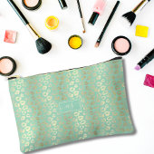 Pochette À Accessoires Monogramme Empreinte de léopard vert de la menthe 