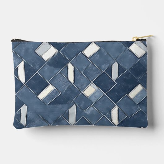 Pochette À Accessoires Monogramme en lattice bleu et blanc (Verso)