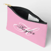 Pochette À Accessoires Monogramme fantaisie noir et blanc Rose (Ouvrir)