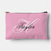 Pochette À Accessoires Monogramme fantaisie noir et blanc Rose (Recto)