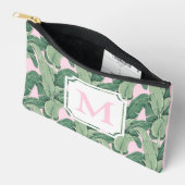 Pochette À Accessoires Monogramme Feuille de banane tropicale | Tracées (Ouvrir)