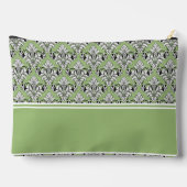 Pochette À Accessoires monogramme imprimé damas vert sauge (Verso)